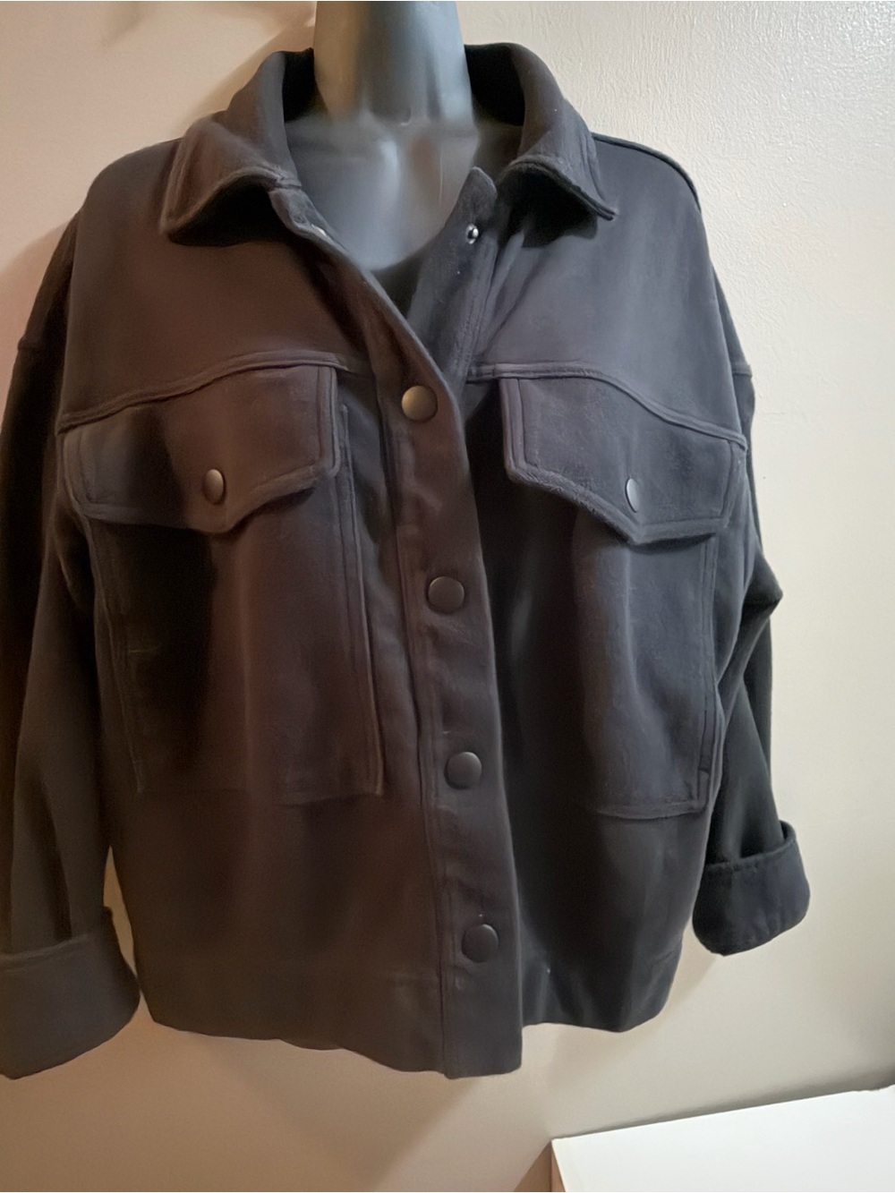Aerie black shacket